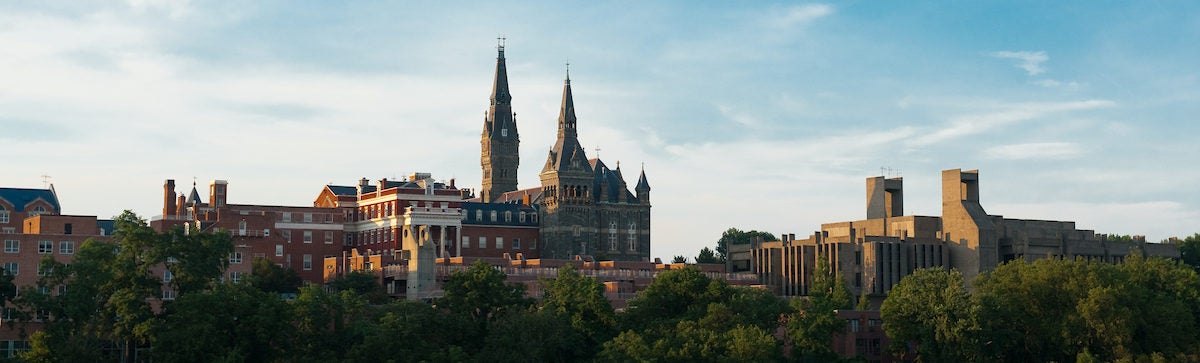 View of the Georgetown skyline from across the Potomac in Virginia
